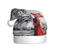 QAZWZML Eiffel Tower Paris Painting Adult Christmas hat printed holiday hat suitable for New Year's parties and holiday family gatherings