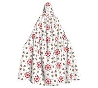 QAZWZML Eight-way rotation Patterned adult hooded cape, unisex cosplay cape, suitable for Halloween, carnivals, and festival parties.