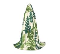QAZWZML Encyclopedia of Ferns L prints Capes Stage Performances, Theater Performances, Cosplay Youth Hooded Capes