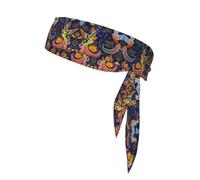 QAZWZML Ethnic Style Birds printing sports headband for men and women, sweat-absorbing headband for badminton, mountaineering and cycling