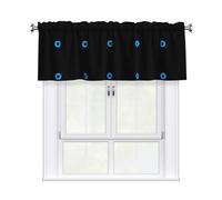 QAZWZML Evil eye Patterned valance, half window decorative curtain, easy to install, suitable for kitchens, bathrooms, etc.