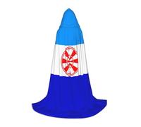 QAZWZML Ewenke National Flag Printed Large Capes Stage Performances, Theater Performances, Cosplay Youth Hooded Capes