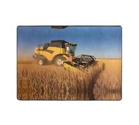 QAZWZML Farm Tractor Harvest Patterned floor mat, home rug, suitable for bathroom, living room, and bedroom.
