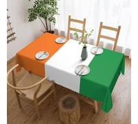 QAZWZML Flag of Ivory Coast Printed tablecloth, made of thick polyester with lace trim, suitable for dining rooms, picnics, and weddings
