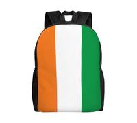 QAZWZML Flag of Ivory Coast prints men's and women's large laptop backpacks with compartments, waterproof travel backpacks, durable Oxford bags