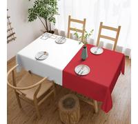 QAZWZML Flag of Malta Patterned Tablecloth, Square lace-Trimmed Tablecloth, Home décor Suitable for Dining Tables and picnics.