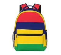 QAZWZML Flag of Mauritius Laptop Backpack - Lightweight Daypack for Travel, Hiking, Business, Camping & Gym
