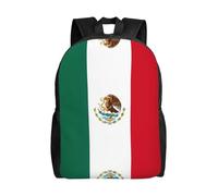 QAZWZML Flag of Mexico prints men's and women's large laptop backpacks with compartments, waterproof travel backpacks, durable Oxford bags
