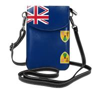 QAZWZML Flag of the Turks and Caicos Islands Pattern crossbody bag, flap leather wallet, detachable shoulder strap, suitable for travel and camping.