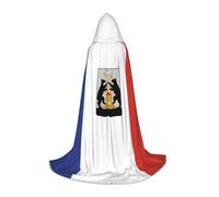 QAZWZML Flag of Veliky Novgorod Printed Small Capes Stage Performances, Theater Performances, Cosplay Youth Hooded Capes