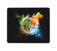 QAZWZML Four Elements Printed Desktop Mouse Pad Desktop Gaming Mouse Pad Suitable For Office And Gaming 8.3 x 10.3 in