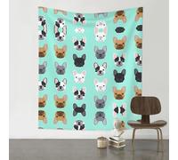 QAZWZML French Bulldog Printed decorative tapestry, wall hanging, suitable for bedrooms, dormitories, picnic blankets, etc.