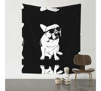 QAZWZML French Bulldog Wall decoration tapestry printed decorative tapestry 60 x 51 inches suitable for decorating walls sofas etc