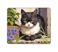 QAZWZML French Country Cat Printed Desktop Mouse Pad Desktop Gaming Mouse Pad Suitable For Office And Gaming 7 x 8.6 in