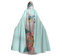 QAZWZML fun llama pattern Patterned hooded poncho for adults, party decoration poncho for holiday gatherings