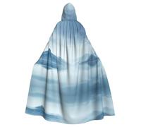 QAZWZML gable Printed Hooded Cape with Bow Tie and Zipperless Design, Suitable for Parties, Cosplay, and Themed Costumes