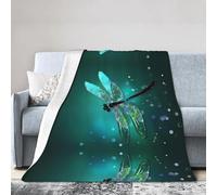 QAZWZML Galaxy Animal Dragonfly Printed bed blanket multi-yard flannel blanket home decor gift 4 sizes 60"x50"