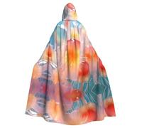 QAZWZML gelatin dessert Patterned long cape, stylish hooded cloak, suitable for holiday parties, costume parties, or gatherings.