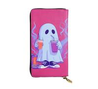 QAZWZML Ghost Drinking a Drink Coin Storage Bag, Long Clutch, Mobile Phone Bag and ID Card Compartment are Suitable for Travel and Daily use