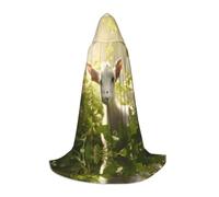 QAZWZML Goat nature babies S prints Capes Stage Performances, Theater Performances, Cosplay Youth Hooded Capes