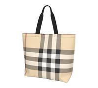 QAZWZML Gray plaid lines Patterned shoulder bag, shopping organizer, suitable for travel, gym, and commuting.
