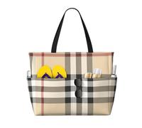 QAZWZML Gray plaid lines Patterned travel bag, large-capacity storage bag, suitable for camping, gym use, and travel.