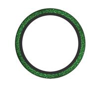 QAZWZML Green Sequin Sparkle prints Elastic car steering wheel protective cover, universal anti slip and wear-resistant automotive parts
