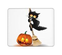 QAZWZML Halloween Black Cats Pumpkin Printed Desktop Mouse Pad Desktop Gaming Mouse Pad Suitable For Office And Gaming 7.9 x 9.5 in