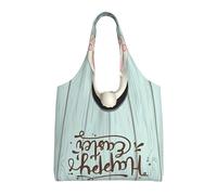 QAZWZML Happy Easter Eggs Bunny Tail Printed single-shoulder commuter canvas bag suitable for travel, commuting or shopping, fitness and sports leisure bag