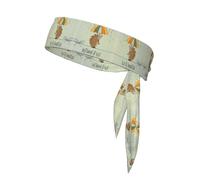 QAZWZML Hedgehog with Umbrella printing sports headband for men and women, sweat-absorbing headband for badminton, mountaineering and cycling