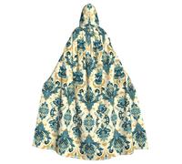 QAZWZML Hercules flower Patterned adult hooded cape, unisex cosplay cape, suitable for Halloween, carnivals, and festival parties.