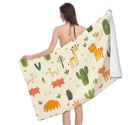 QAZWZML Home Bath Towels Desert Creatures Printed Absorbent Towels Suitable for Bathroom Pool Beach and Travel