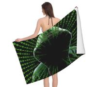 QAZWZML Home microfiber Hacker Attack prints bath towels for travel, beach, and bathroom use. Highly absorbent and soft pool towels for men and women, quick drying