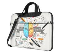 QAZWZML Human Brain Patterned 15.6 inch portable laptop bag with shoulder strap, can be worn as a crossbody bag