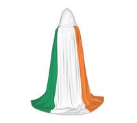 QAZWZML Irish flag Printed Large Capes Stage Performances, Theater Performances, Cosplay Youth Hooded Capes
