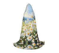 QAZWZML Italian national flower L prints Capes Stage Performances, Theater Performances, Cosplay Youth Hooded Capes