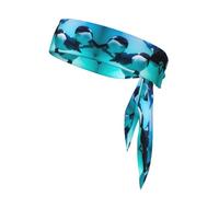 QAZWZML killer whale printing sports headband for men and women, sweat-absorbing headband for badminton, mountaineering and cycling