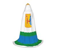 QAZWZML Kirov flag Printed Medium Capes Stage Performances, Theater Performances, Cosplay Youth Hooded Capes