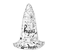 QAZWZML L Physics Print Printed hooded cape, holiday party stage performance, Cosplay hooded jacket