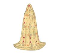 QAZWZML Little flower with cute dog Printed Large Capes Stage Performances, Theater Performances, Cosplay Youth Hooded Capes