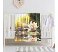 QAZWZML Lotus BlossomBaby swaddle blanket, perfect for newborns, crib blankets, for use in the crib, naptime, or daycare