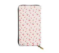 QAZWZML Lovely Sweet red Cherry Coin Storage Bag, Long Clutch, Mobile Phone Bag and ID Card Compartment are Suitable for Travel and Daily use