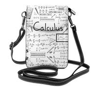 QAZWZML Math Geometry G alculus Printed Crossbody Bag, Full-Panel Print, Layered Card Slots, Outdoor Shopping & Travel Women's Shoulder Bag