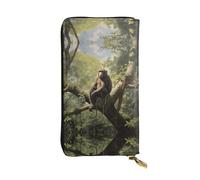 QAZWZML Monkey sitting on a treePrinted clutch, unisex long wallet, coin storage bag suitable for travel and daily use