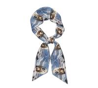 QAZWZML Multi-Functional Long Satin Scarf polar bear Printed Women's Headscarf Neck Scarf Decorative Gift