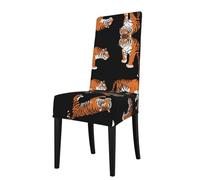 QAZWZML Multiple tigers walking Printed Removable Dining Chair Covers Elastic Dining Chair Covers Suitable For Conferences And Hotels