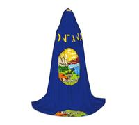 QAZWZML Nebraska State Flag Printed Medium Capes Stage Performances, Theater Performances, Cosplay Youth Hooded Capes