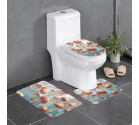 QAZWZML Non-Slip Bedroom Mat Floating jellyfish Printed 3-Piece Bathroom Mat Set Suitable For Bathroom And Living Room