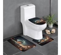 QAZWZML Non-Slip Bedroom Mat Ghost Town Mania Printed 3-Piece Bathroom Mat Set Suitable For Bathroom And Living Room