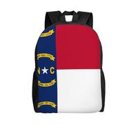 QAZWZML North Dakota Flag prints men's and women's large laptop backpacks with compartments, waterproof travel backpacks, durable Oxford bags